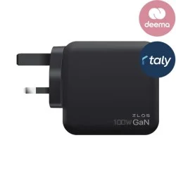 Zlos 100W Gan Multi-Port Fast Charger (2C1A) - Black